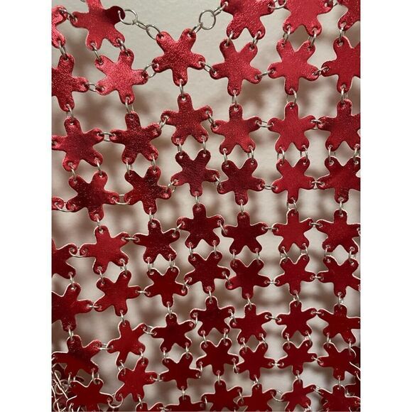 New Urban Outfitters Metallic Flower Dress Size XS - Picture 5 of 6